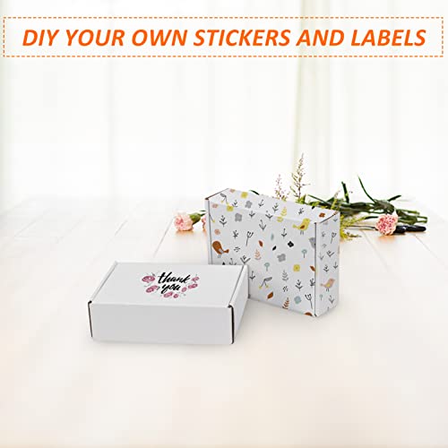 Image of HORLIMER 7x5x2 inches Shipping Boxes Set of 25, White Corrugated Cardboard Box Literature Mailer