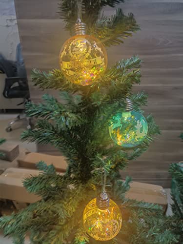 Image of Set of 2 Christmas Tree Decoration Light Decorative Bulb Hanging,Christmas Gift, Christmas Party Decoration Lights for Home Office Indoor Outdoor, Christmas Decoration Gift Ornaments (2 Pieces)