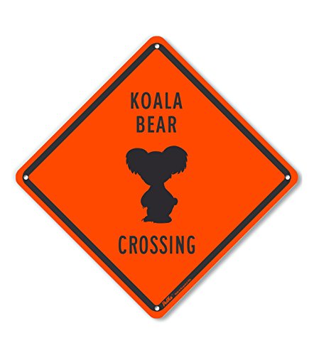 Panneau en aluminium koala orange 25,4x25,4 cm PKAC-0518-NA pour decoration