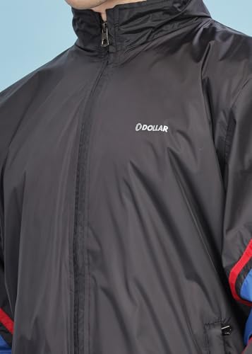 Image of Dollar Men's Polyester Colourblock Windcheater Jacket With Zipper Pockets