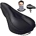 Liyalo Sillín Cubre Bicicleta 28X19cm Cubierta de Asiento de Bicicleta Gel Sillín Cojín Suave para Bicicleta Universal, con Funda Impermeable y Bandana Multifunción (Triángulo (Negro))
