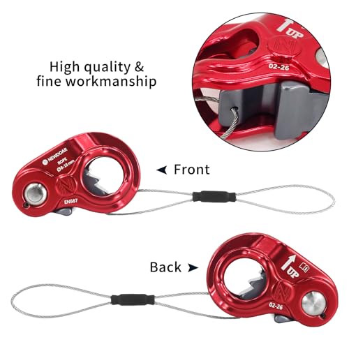 Image of NewDoar Rope Ascender Lightweight Rope Clamp Ascender Riser Adjuster Fits 8-13mm Rope Self-Locking Grip for Rock Climbing,Hunting,Protection Rescue,Rappelling,Arborist,Gear Equipment