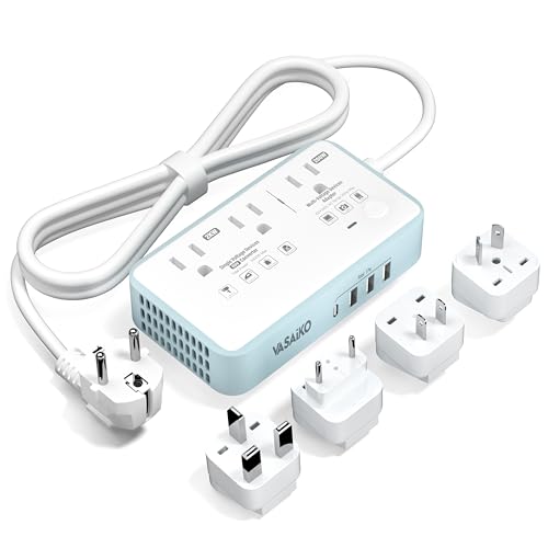 Image of 220V to 110V Voltage Converter US to Europe, 2000W Voltage Converter for European Travel with 3 AC 2 USB-C 2 USB-A Ports, and EU /UK /AU /IT European Travel Plug Adapter