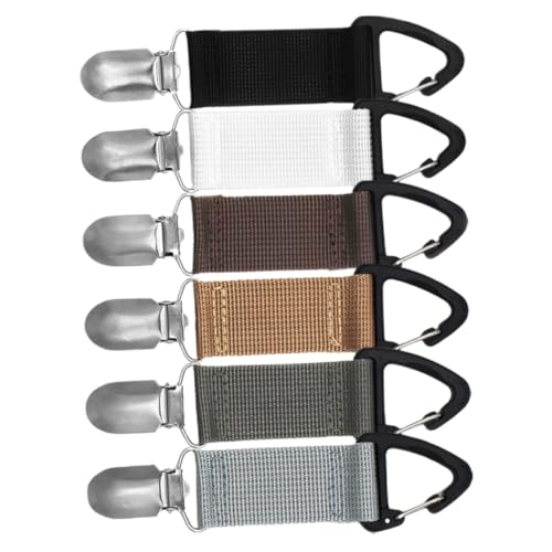 Beaupretty 6 Piezas Clips De Manopla De Bolso Clip para Sombrero De Bolsillo Clip De Sombrero Almacenamiento De Sombreros Porta Sombreros para Viajar Equipaje Sol Gorros Gorras Metal