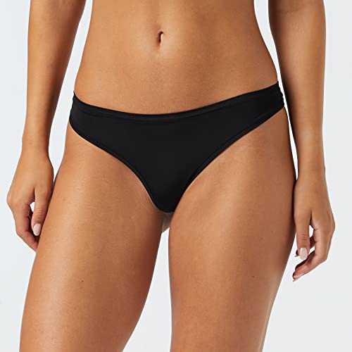 Amazon Essentials Women's Thong Underwear (Available In Plus Size), Pack Of 6, Black/Dusted Pearl, Medium #TOP1