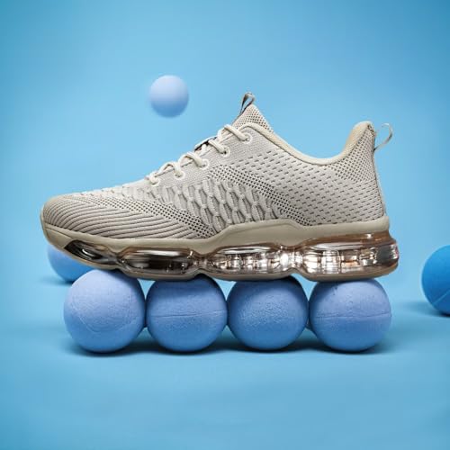 Image of Socviis Men's Air Cushion Running Shoes Breathable Tennis Fashion Sneakers Non Slip Workout Casual Sport Shoes Gym Training Comfortable Walking Shoes