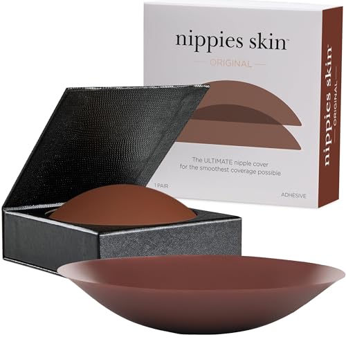 Image of Nippies Nipple Covers for Women - Reusable Sticky Silicone Pasties with Travel Case - Original Circle or Lift Style Available
