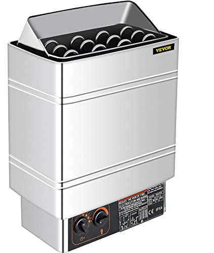 SucceBuy Elektrische Bratpfanne für Sauna, 8 kw/9 kW, Saunaofen, mit Thermostat, integriertes Sauna-Pfanne, elektrisch, 380 – 415 V, Sauna Heater 9kw