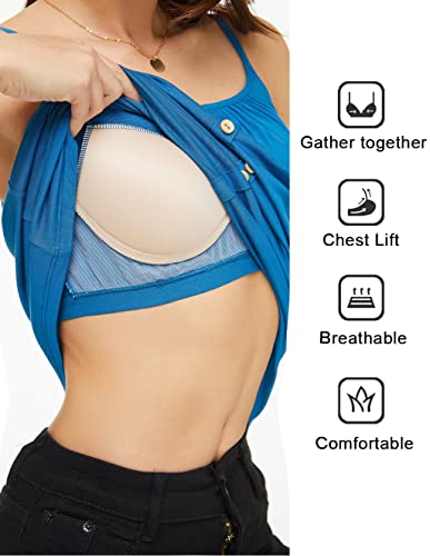 Image of Camisoles for Women with Built in Bra Adjustable Strap Tank Tops Cami Sleeveless Summer Tops for Workout Sleeping Traveling