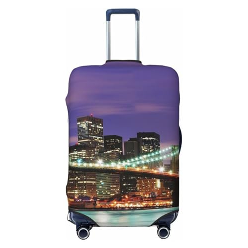 New York Night Print Luggage Suitcase Covers Elastic Washable Luggage Protector Luggage Covers For Suitcase