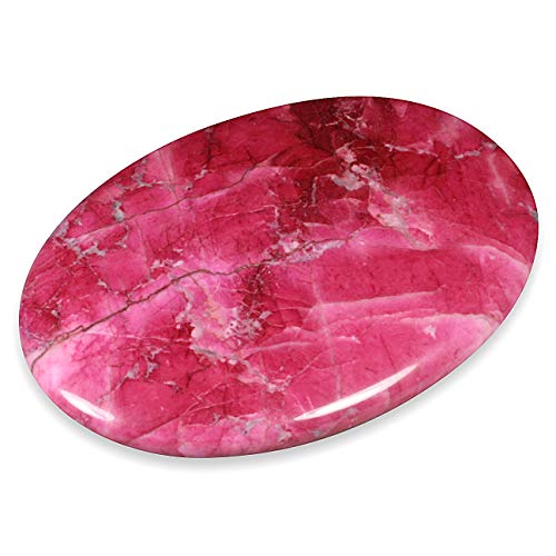 CrystalAge Pink Howlite Palm Stone ~70x50mm