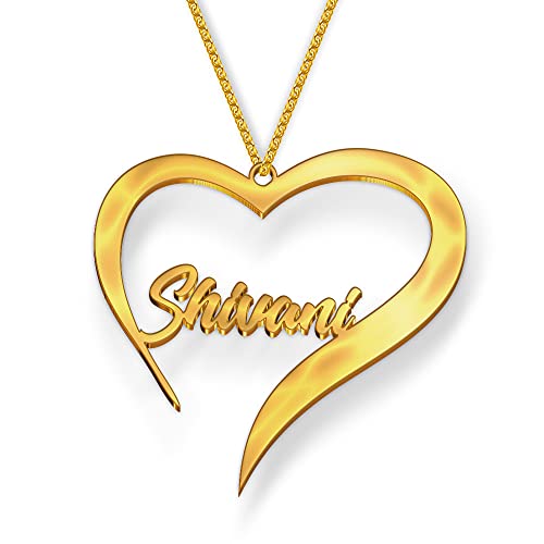 Image of Shivani Cursive Gold & Silver Name Pendant Necklace, Best Jewelry Gift for Girls.