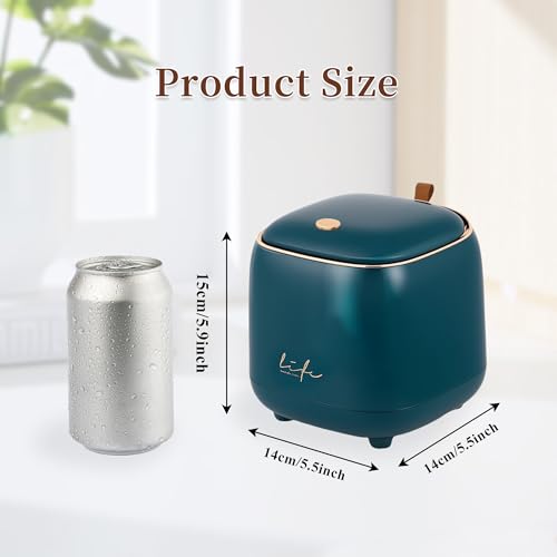 Mini caneca de basura de escritorio con tapa 2.2 L miniatura 6