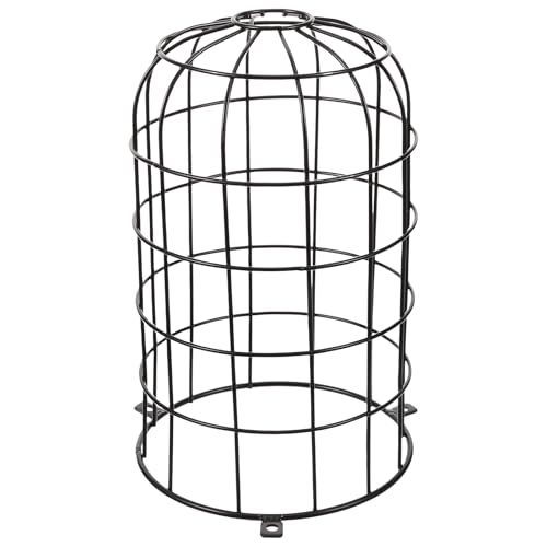 Ciieeo Pantalla de Lámpara Colgante de Hierro Antiexplosiva Estructura para Pantalla DIY Protector Metálico para Lámparas de Techo Resistente Corrosión Uso Interiores y Exteriores