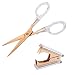 Acrylic Gold Scissors and Staple Remover by DS Draymond Story - Chic Office Accessories