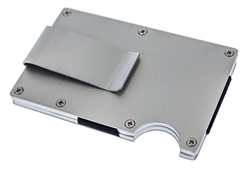 Porte-Cartes avec Protection RFID et Pince à Billets - Argent Cover