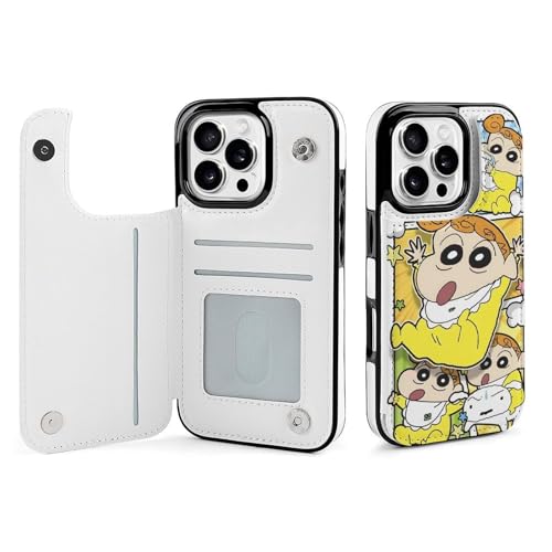クレヨンしんちゃん ひまわり iPhone16 Proケース 手帳型 アイフォン16プロケース スマホケース 横置き機能 PUレザー 人気 キャラクター 耐衝撃 全面保護 財布型 カード収納 携帯カバー