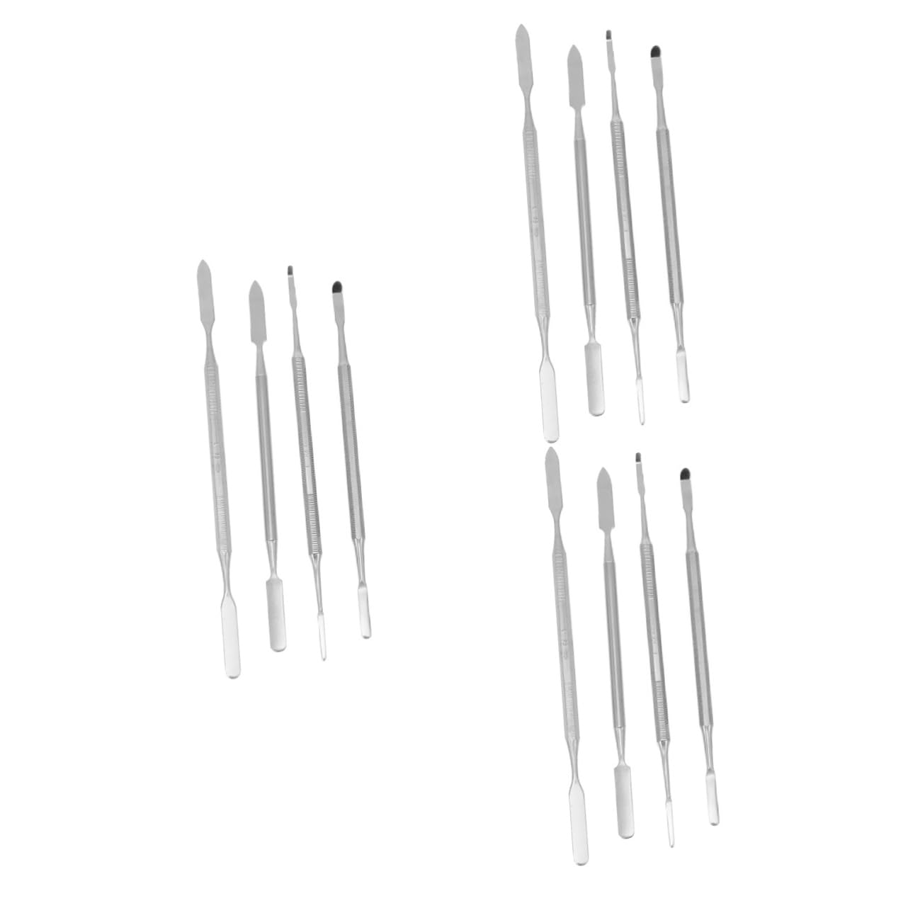minkissy 12 Piezas de paleta herramienta de maquillaje mezclar y espatula stainless steel heridas falsas varilla de acero inoxidable varilla agitadora de maquillaje clavo cosmético