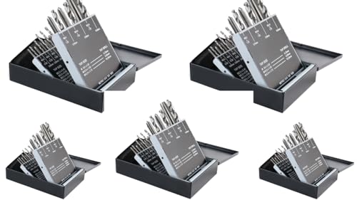 Accusize Industrial Tools Metric 18 Pc H.S.S. Tap and Drill Set, 5 Sets, 0001-0052x5