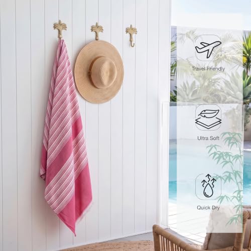Image of 100% Bamboo Towels for Bath, Ultra Soft Skin-Friendly Travel Towel, Lightweight Quick Dry Bamboo Bath Towel Large Size for Men & Women, Highly Absorbent & Anti-Odour Towels, Rouge