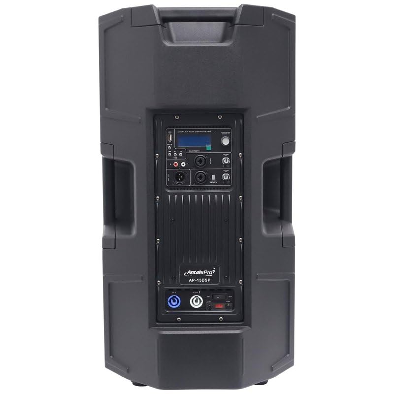 ANTAKIPRO AP-15DSP 15-inch Professional Two Way Active Loudspeaker XLR, RCA, USB and Bluetooth Input Capability with DSP Digital Signal Processors