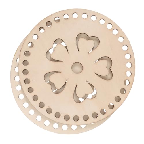 Veemoon 2Pcs Wooden Basket Base for Crochet Bags Durable Crafting Bottom Shaper for Handbags Clutch Bags and Yarn Projects Easy to Use for Beginners and Professionals