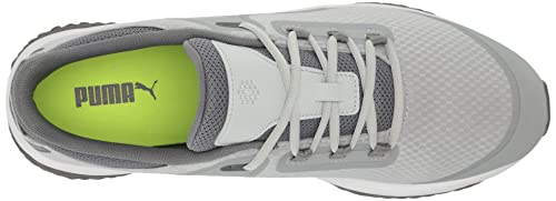 Image of Puma Golf Men's Fusion Grip Golf Shoe, Flat Light Gray- Silver-Quiet Shade, 11.5