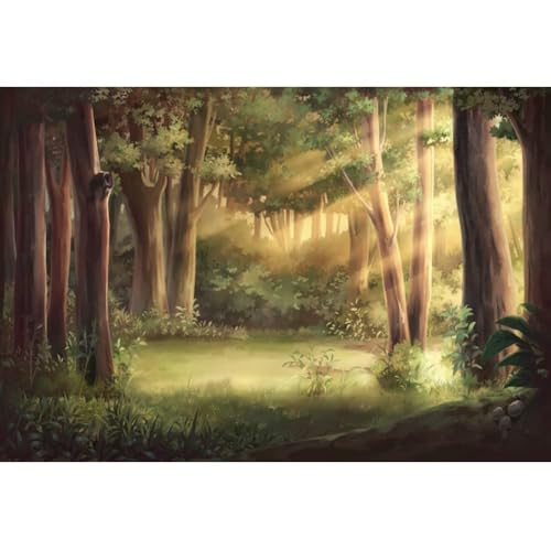 Fondo fotográfico bosque primavera 8x6 pies verde vinilo miniatura 5
