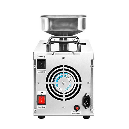 FlowerW Ölpresse Maschine Edelstahl Öl Extractor Maschine Kommerziellen Öl Expeller Extractor Multifunktionale mit 3 Verwendet für Erdnuss Nüsse Samen (Auto Ölpresse) (Ölpresse) - 4