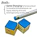 BenXvgxoz Pool Cue Chalk 24 Pack (2x12 Boxes) - Blue Billiard Chalk Cubes, High Grip Formula, Professional Tournament Grade, Mess-Free Application for Enhanced Spin & Control-8A