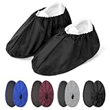 flintronic 4 Paires de Surchaussures Lavable, Couvre-Chaussures Impermeable, Couvre-Chaussures Antidérapantes Réutilisables, Surchaussures Élastique Anti-Poussière pour Maison, Multicolore