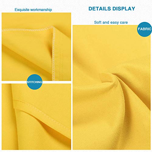 FLXXIE Microfiber Pillow Cases Standard Size, Soft Pillowcases with Envelope Closure, Wrinkle, Stain Resistant Pillow Covers, 20x26, Yellow