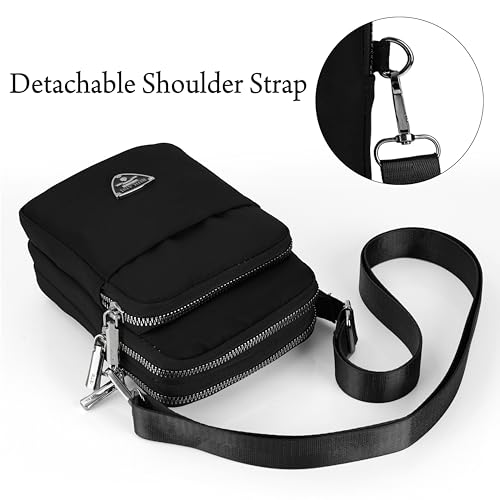 Image of J I Women's Small Cross-Body Phone Bag Stylish Mobile Cell Phone Holder Pocket Purse Wallet Sling Bag Mini Shoulder Bags