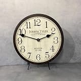 The Big Clock Store Mercantile Wall Clock | Handcrafted in USA | Silent Non-Ticking Mechanism | Beautiful Color | Rustic Decor for Living Room | Battery Operated (10-Inch)
