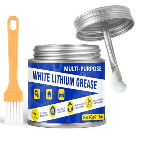 White Lithium Grease 60 ML, Multi-Purpose Garage Door Lubricant, Bike