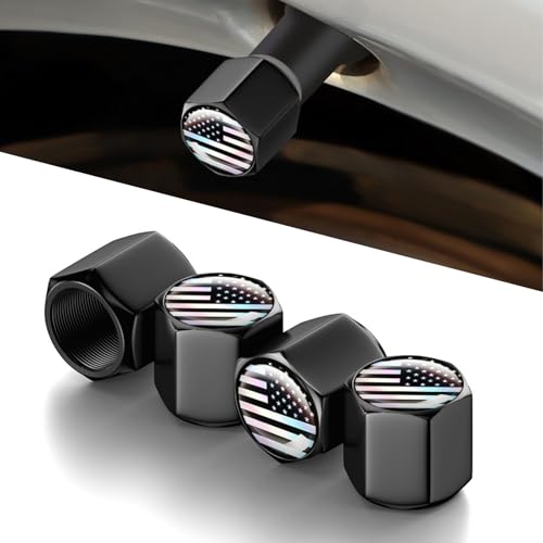 NGHEY American Flag Valve Cap Set for Cars, Trucks, Bikes