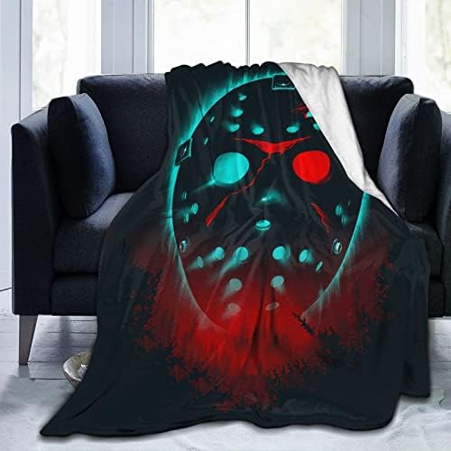 Horror Movie Blanket Flannel Ultra-Soft Plush Throw Super Fuzzy Warm Lightweight Thermal Fleece All Season Cozy Blankets for Travel Office Outdoor Home Couch Living Room Bed Sofa 60"X50"