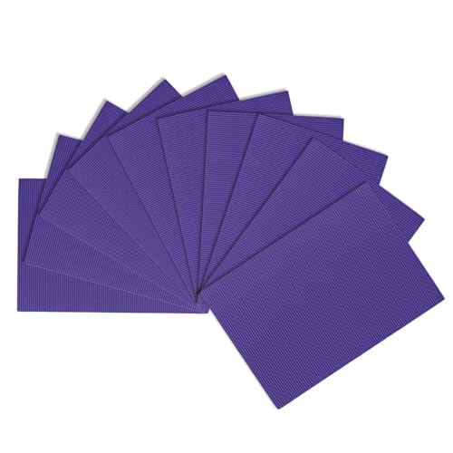 Image of uxcell 10pcs Corrugated Cardboard Paper Sheets,Dark Purple,11.69-inch x 8.27-inch,for Craft and DIY Projects