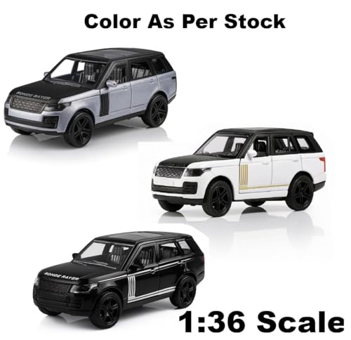 Image of 1:36 Scale Range Rover Toy Car - Die-Cast Alloy Pull-Back SUV Model with Lights & Sound, Openable Doors - Metal Toy Car for Kids, Boys & Collectors 【Color As Per Stock】