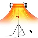 Southeatic Outdoor Electric Heater, Infrared Patio Heater, Freestanding Electric Patio Heater for Indoor/Outdoor with Remote Control and 24-Hour Timer