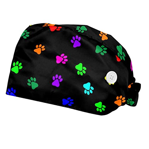 Casquettes de travail avec bandeau anti-transpiration et chapeaux bouffants 2PCS