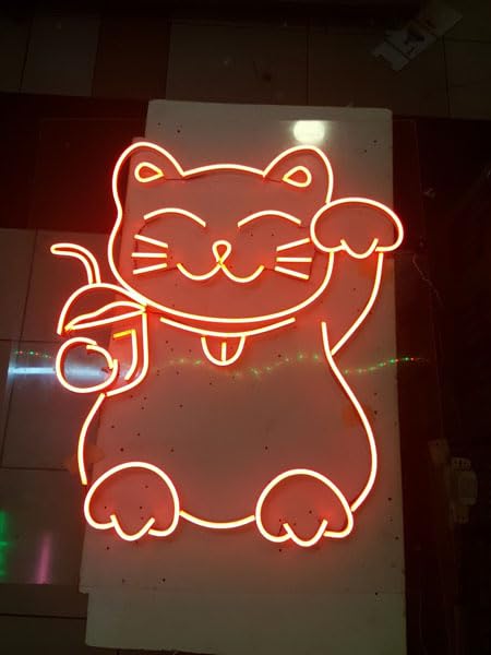 BPA Cat Neon Light, Animals, Pet, Gils Room, Orange, LED, 50x50 cm