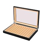 EMVANV Wood Pen Display Box 12 Grid Storage Organizer Fountain Pen Collector Case Display Case for Shop or Home (Black) - Image 2