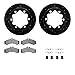 Dynamic Friction Company Rear Brake Rotors-Drilled and Slotted-Black with 5000 Advanced Brake Pads includes Hardware 8512-40247