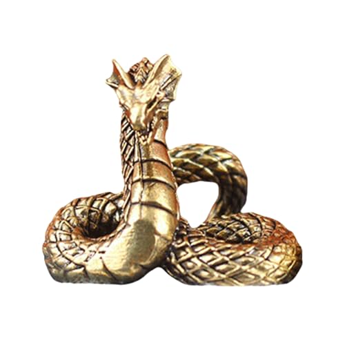 Gihioue Pequeña figura de serpiente, decoración de animales, para mesita de noche, mesa de comedor, estantería, lado de la cama, caja para libros, alféizar de ventana, vitrina - accesorio para el