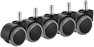 PChero Office Chair Caster Wheels, 5 Packs Furniture Casters, Fit IKEA Chair ONLY (Stem Diameter: 10mm, Stem Length: 22mm)  Heavy Duty 330lbs