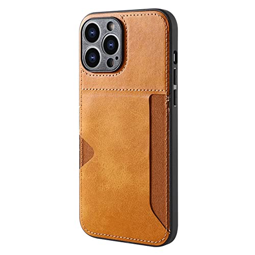 Étui cuir jaune iPhone 13 Pro pour voyager léger avec vos cartes de crédit