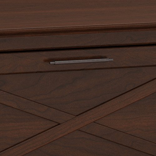 image for Bush Furniture Key West 2 Drawer Lateral File Cabinet in Bing Cherry &