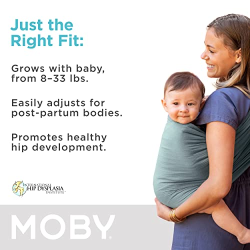 Moby Ring Sling Wrap Carrier | Hands-Free, Versatile Support Wrap For Mothers, Fathers, And Caregivers | Breathable, Baby Wrap Carrier For Newborns, Infants & Toddlers | Supports 8-33 Lbs | Fern #TOP1