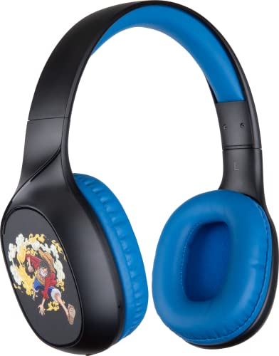 Konix - Konix One Piece Casque audio supra-auriculaire sans fil Bluetooth 5.3 pour smartphones et tablettes - Autonomie 30 h - Câble Jack 3,5 mm - Motif Luffy